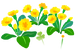 Texture for yellow primrose flowers on the map in Pikmin Bloom.