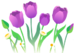 Blue tulip flowers as they appear on the map in Pikmin Bloom.
