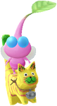 A Winged Special Decor Pikmin with Balinese Carving decor from Pikmin Bloom.