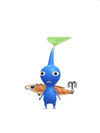 An animation of a Blue Pikmin with a Fishing Lure from Pikmin Bloom.