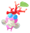 Lifelog artwork of a Winged Special Decor Pikmin with Coral decor from Pikmin Bloom.