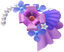 "4th Anniversary Floral Accessory (Purple)" Mii head item part in Pikmin Bloom.