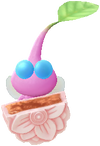 A Winged Special Decor Pikmin with Mooncake decor from Pikmin Bloom.