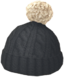 "Pompon Knit Cap (Black)" Mii hat part in Pikmin Bloom. Original filename is icon_of0159_Hat_WinterHat1_c01.