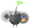 Lifelog artwork of a Rock Special Decor Pikmin with Nintendo Consoles '80-'95 decor from Pikmin Bloom.