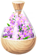 A full jar of red forget-me-not petals from Pikmin Bloom.