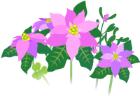 Blue poinsettia flowers icon.png