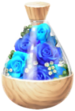 A full jar of blue rose petals from Pikmin Bloom.