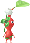 A red Decor Pikmin with the Park costume.