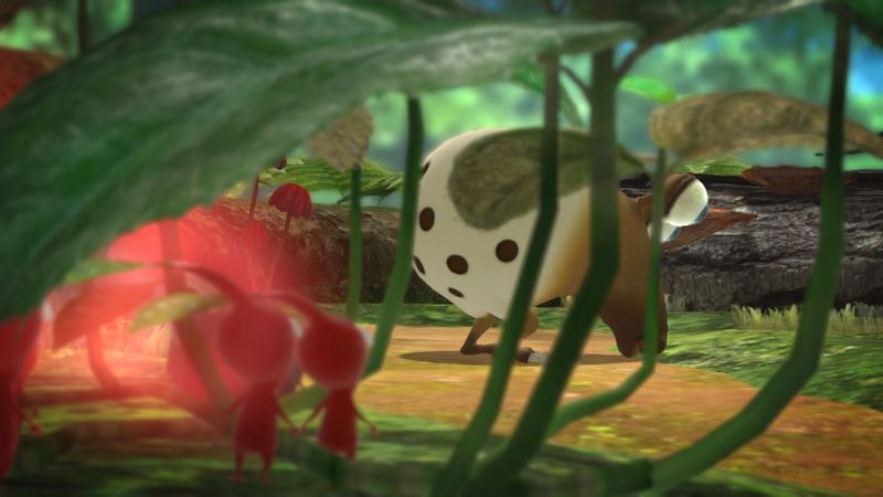 File:Red Pikmin hiding from Whiptongue Bulborb P3.jpg