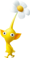Artwork of a Yellow Pikmin in a flower stage.