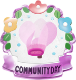 Community Day badge for the Cyclamen Community Day.