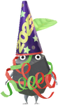 A Rock Special Decor Pikmin with Party Popper 2025 decor from Pikmin Bloom.