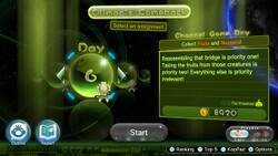 The Side Stories menu in Pikmin 3 Deluxe, with the cursor selecting Channel Gone Dry, and with all days completed.