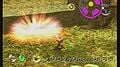 A bomb-rock exploding in Pikmin.