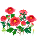 Texture for Red peony flowers on the map in Pikmin Bloom.