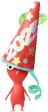 A Red Special Decor Pikmin with Party Popper 2025 decor from Pikmin Bloom.