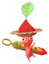 Lifelog artwork of a Red Special Decor Pikmin with Color Powder decor from Pikmin Bloom.