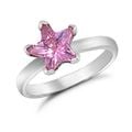 A pink-star silver ring from the real world.