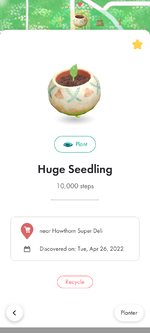 The status page of a seedling.