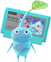 An Ice Special Decor Pikmin with Game Pak decor from Pikmin Bloom.