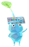 Lifelog artwork of an Ice Station Decor Pikmin with Ticket (Rare) decor from Pikmin Bloom.