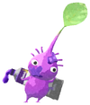 Lifelog artwork of a Purple Special Decor Pikmin with Paint decor from Pikmin Bloom.