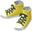 Yellow canvas sneakers icon in Pikmin Bloom.
