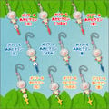 Promotional image of the Pikmin mascot straps.