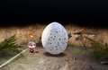 The player next to a large nectar egg.