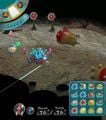 Alph encountering two Bulborbs while having Red Pikmin and Blue Pikmin in his squad.
