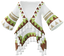 "Poncho-Style Fringed Cardigan (White)" Mii top part in Pikmin Bloom.