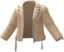"Faux Leather Jacket (White)" Mii outerwear part in Pikmin Bloom.