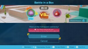 The Dandori Battle cave confirmation menu.