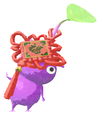 Lifelog artwork of a Purple Special Decor Pikmin with Lunar New Year Ornament: Red decor from Pikmin Bloom.
