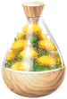 A full jar of yellow thistle petals from Pikmin Bloom.