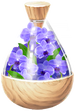 A full jar of blue moth orchid petals from Pikmin Bloom.