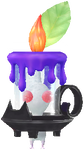 A White Special Decor Pikmin with Halloween Light decor from Pikmin Bloom.