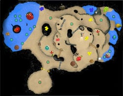 The "Collect Treasure!" map of the Forgotten Cove.