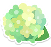 Lifelog artwork of a white hydrangea from Pikmin Bloom.