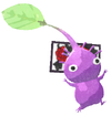 Lifelog artwork of a Purple Special Decor Pikmin with Hanafuda Card (Volume 1) decor from Pikmin Bloom.