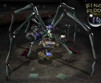 The Titan Dweevil equipped with all its weapons.