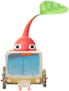A Red Decor Pikmin with Bus Stop decor.