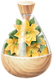 A full jar of yellow poinsettia petals from Pikmin Bloom.