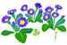 Texture for blue primrose flowers on the map in Pikmin Bloom.