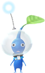 A Blue Special Decor Pikmin with Koppaite Space Suit decor from Pikmin Bloom.