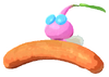 Lifelog artwork of a Winged Special Decor Pikmin with Wurst decor from Pikmin Bloom.