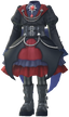 "Gothic Dress (Jet Black)" Mii costume in Pikmin Bloom.