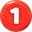 The icon for a red 1 Pellet in Pikmin 4. This icon is unused, as pellets don’t have an entry anywhere.