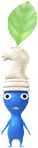 A Blue Special Decor Pikmin with Chess Piece decor from Pikmin Bloom.